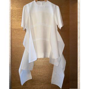 CELINE WHITE BLOUSE LONG SIZE 34